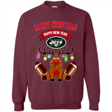 New York Jets NFL Reindeer Funny Merry Christmas And Happy New Year