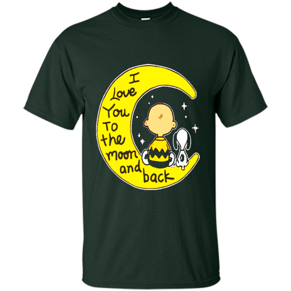 I LOVE YOU TO THE MOON AND BLACK CHARLIE BROWN AND SNOOPY
