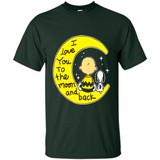 I LOVE YOU TO THE MOON AND BLACK CHARLIE BROWN AND SNOOPY
