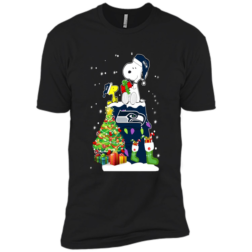 SEATTLE SEAHAWKS SNOOPY & WOODSTOCK CHRISTMAS