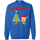 Meow merry christmas- cat and pine merry christmas - Sweatshirt