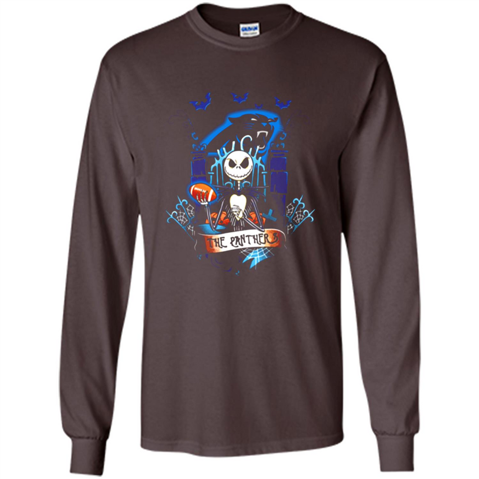 Carolina Panthers Halloween The Nightmare Before Christmas - Long Sleeve T-Shirt