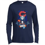 Chicago Bears Halloween The Nightmare Before Christmas - Canvas Long Sleeve T-Shirt