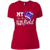 Buffalo Bills Football My Heart is on that Field - Ladies' Boyfriend T-Shirt