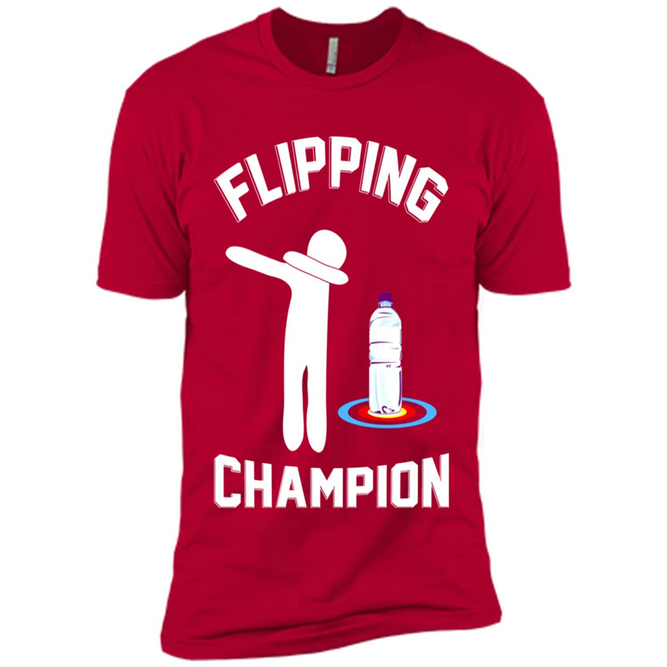 Water Bottle Flipping Tshirt Dabbing Flipping Champion - Premium Short Sleeve T-Shirt