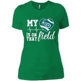 Tennessee Titans Football My Heart is on that Field - Ladies' Boyfriend T-Shirt