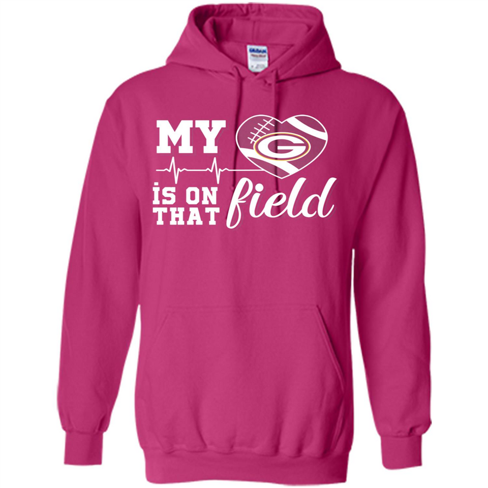 Green Bay Packers Football My Heart is on that Field - Hoodie