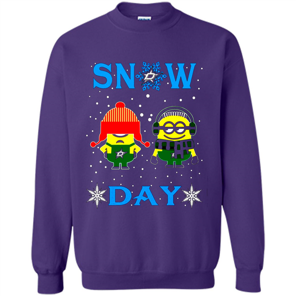 Snow Day Shirt For Dallas Stars Vs Minion Fans pingpong