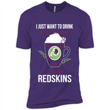 I Just Want To Drink Hot Chocolate & Watch Washington Redskins Ugly Christmas Sweater PINGPONG
