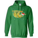 Christmas Lights Sloth Wearing Santa Hat Funny Xmas - Hoodie