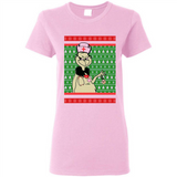 Grinch Nurse Ugly Christmas Sporty T-Shirt PINGPONG - Ladies Short-Sleeve