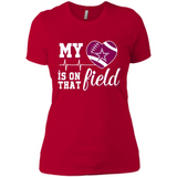 Dallas Cowboys Football My Heart is on that Field - Ladies' Boyfriend T-Shirt