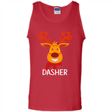Dasher Reindeer Santa Claus Funny Xmas Holiday T-Shirt - Tank Top