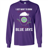 I Just Want To Drink Hot Chocolate & Watch Toronto Blue Jays Ugly Christmas Sweater PINGPONG