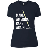Make America Rake Again California Fires Paradise Youth T-Shirt PINGPONG - Ladies' Boyfriend T-Shirt