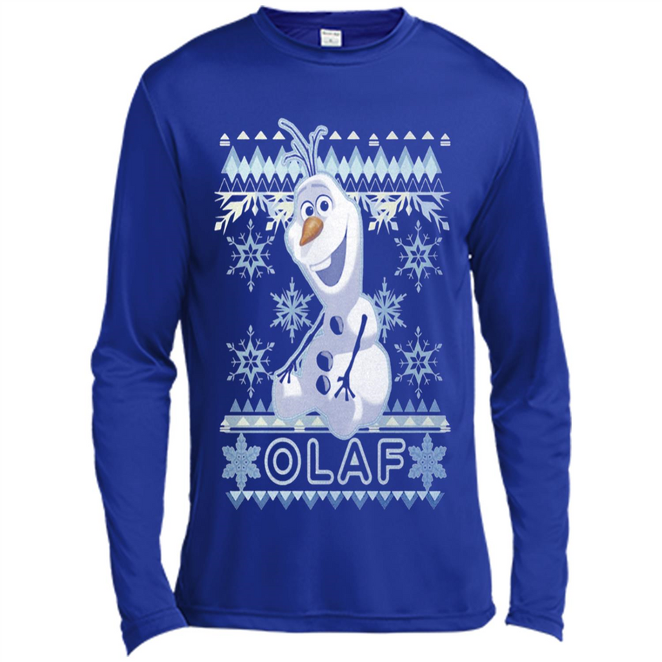 Olaf frozen ugly christmas sweater - Canvas Long Sleeve T-Shirt