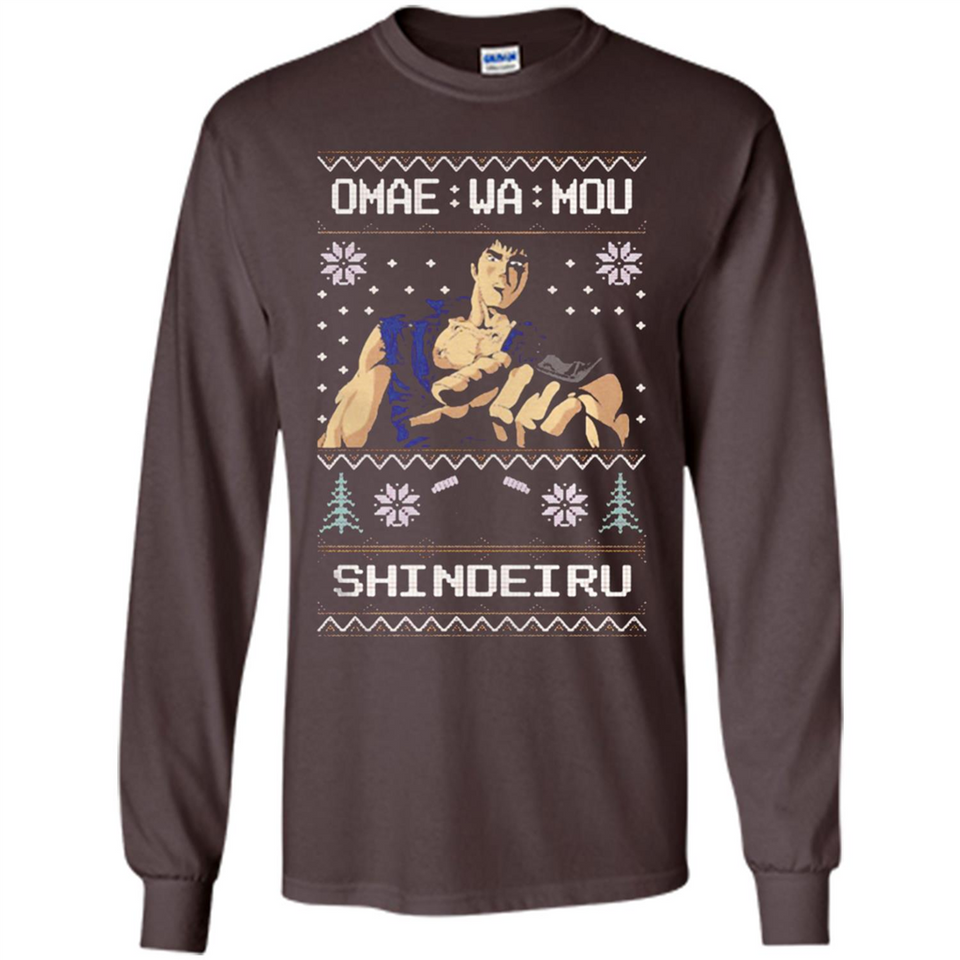 Omae Wa Mou Shindeiru Ugly Christmas Sweater - Long Sleeve T-Shirt