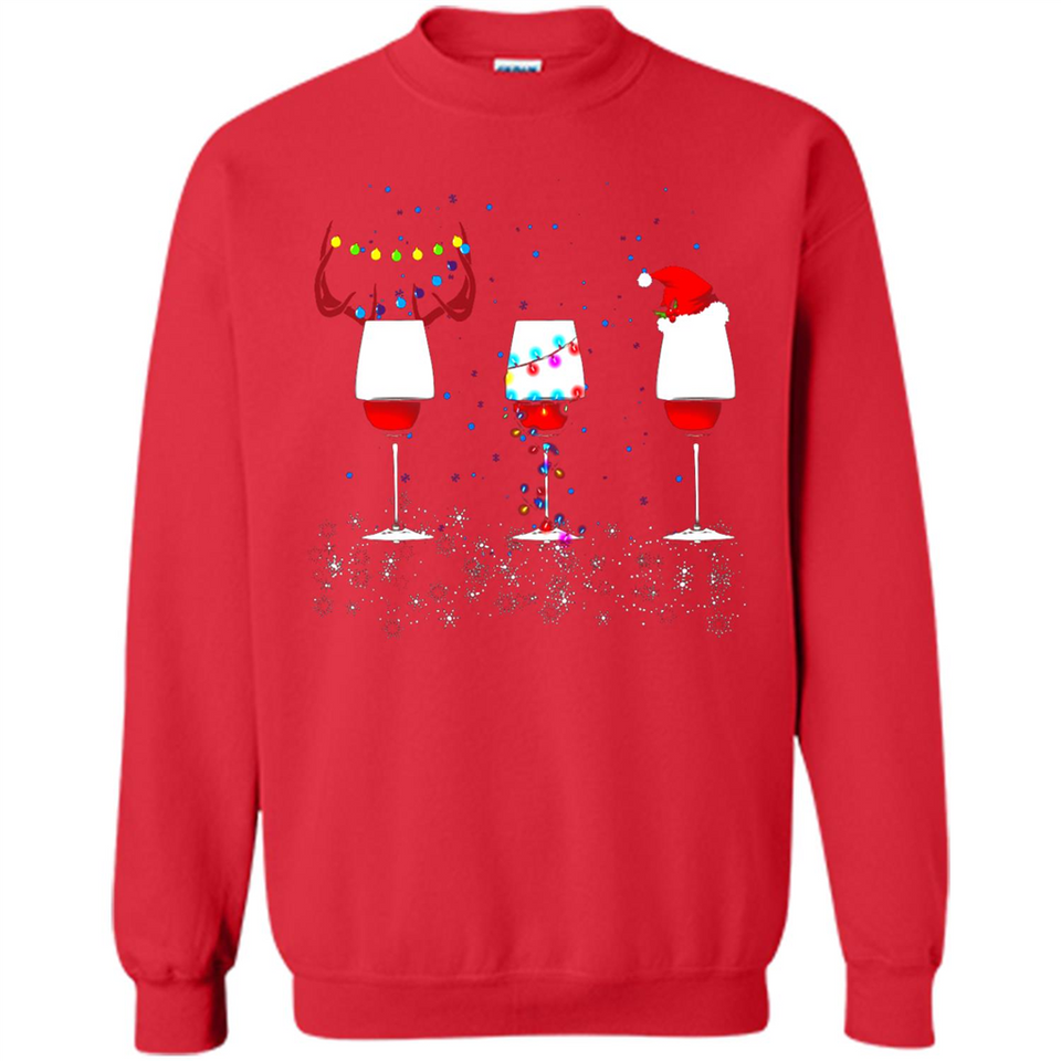 Christmas Red Wine Funny Merry Xmas Sweatshirt - Sweatshirt