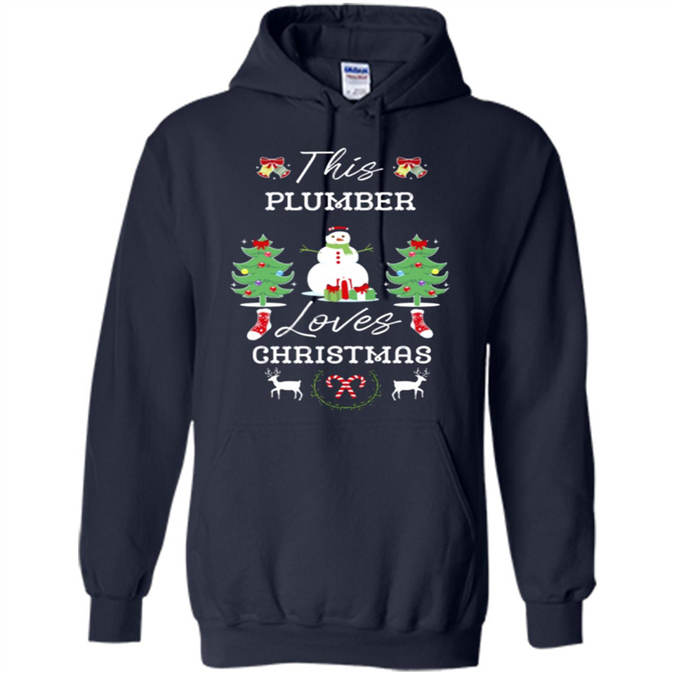 This Plumber Loves Christmas Tree Shirt with Snowman