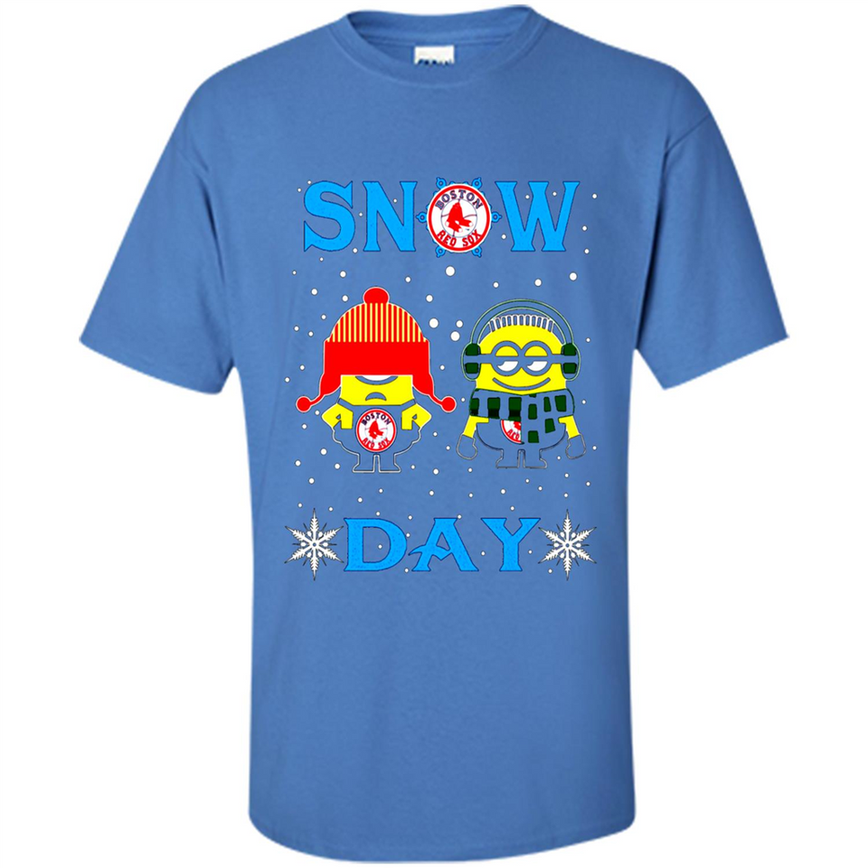 Snow Day Shirt For Boston Red Sox Vs Minion Fans pingpong