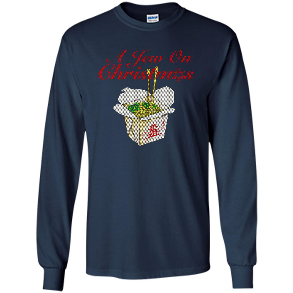 Christmas Ugly Sweater A Jew On Christmas - Long Sleeve T-Shirt