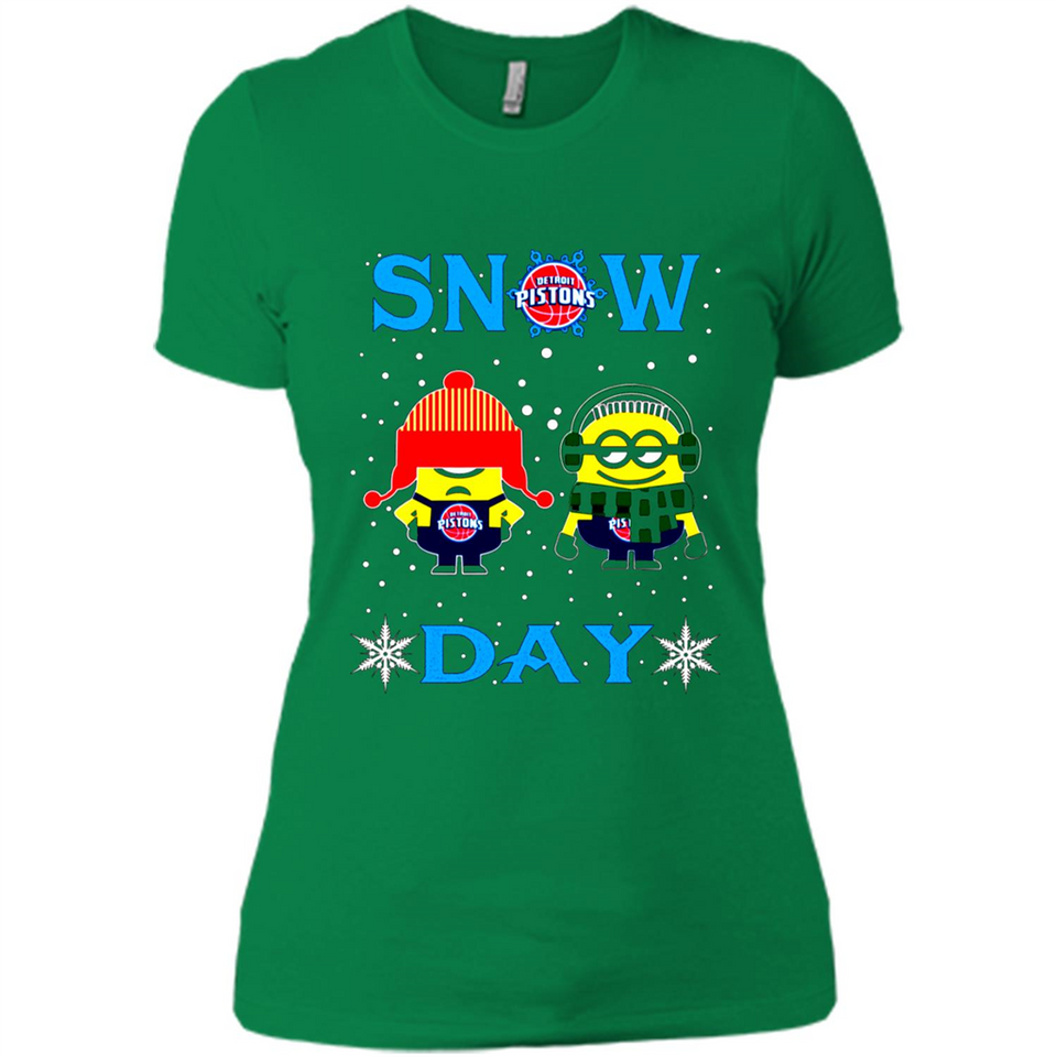 Snow Day Shirt For Detroit Pistons Vs Minion Fans pingpong