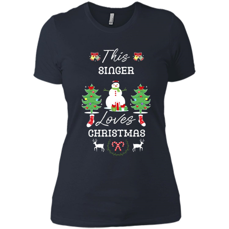 This Singer Loves Christmas Tree Shirt with Snowman