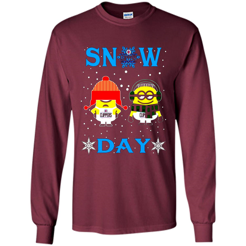 Snow Day Shirt For La Clippers Vs Minion Fans pingpong