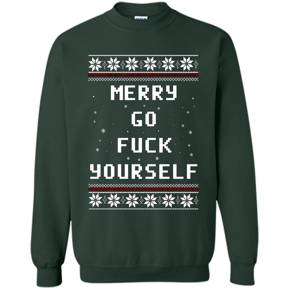 Merry go fuck yourself Christmas sweatshirt PINGPONG