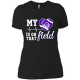 Abilene Christian Wildcats Football My Heart is on that Field - Ladies' Boyfriend T-Shirt