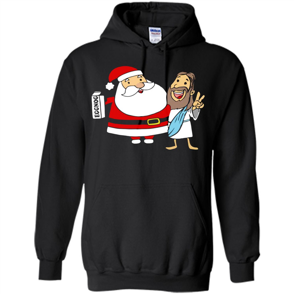 Eggnog Santa And Jesus Christmas