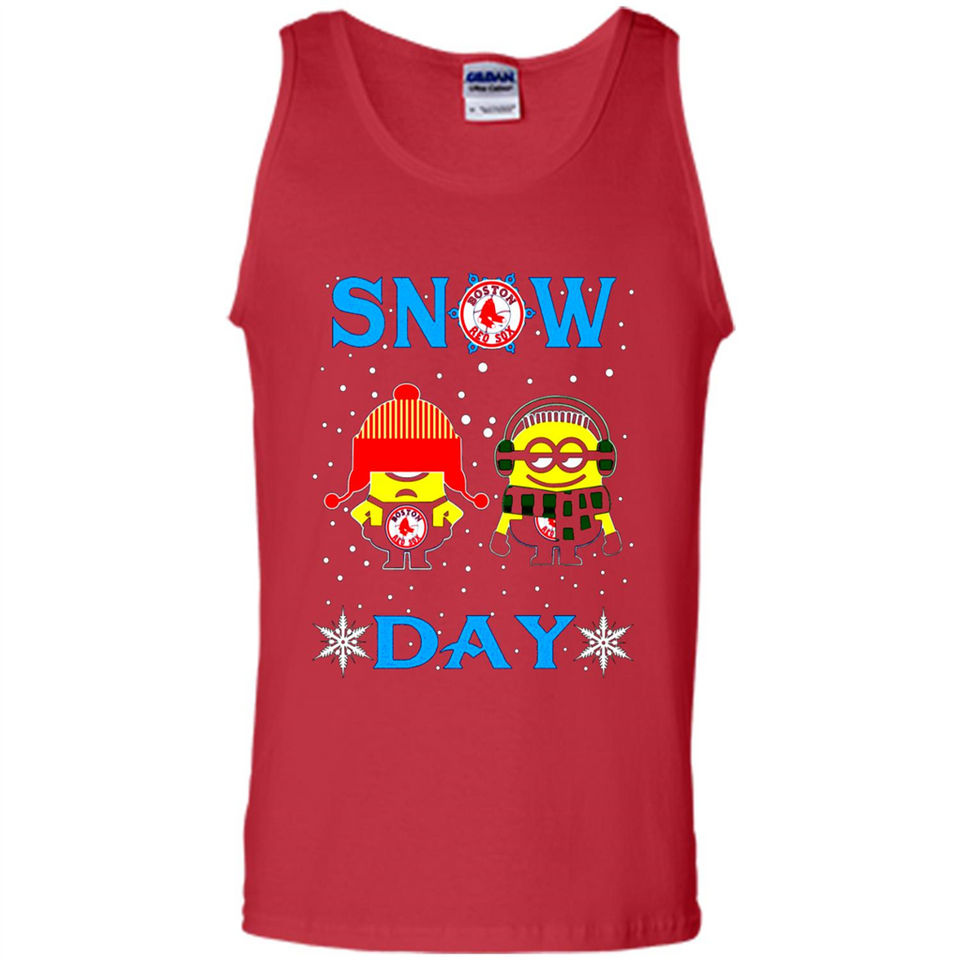 Snow Day Shirt For Boston Red Sox Vs Minion Fans pingpong