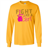 Fight Like A Girl Breast Cancer Awareness - Long Sleeve T-Shirt
