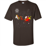 Christmas Unicorn Rudolph and Santa - Shirt