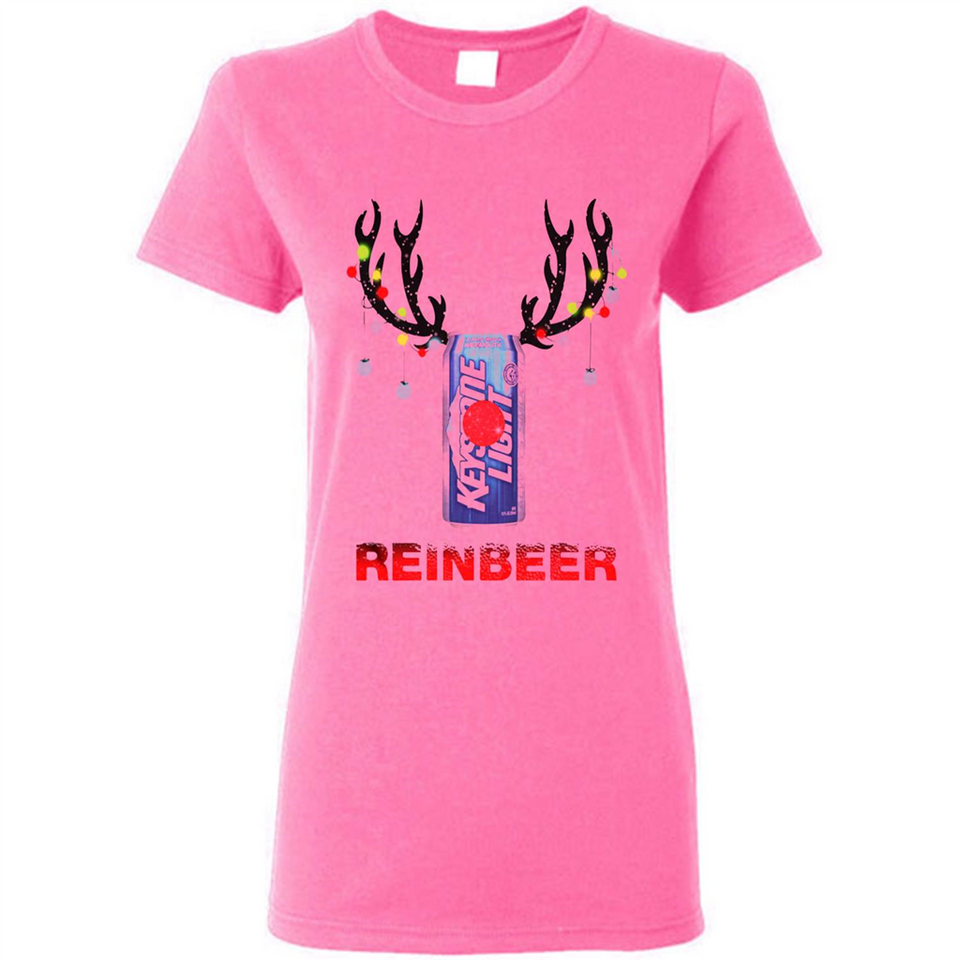 Keystone Light reinbeer Christmas - Ladies Short-Sleeve