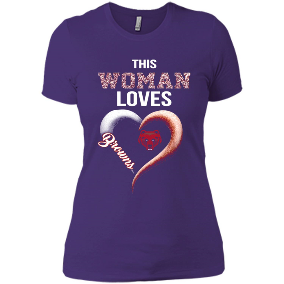 This Woman love Browns NFL football team - Ladies' Boyfriend T-Shirt