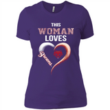 This Woman love Browns NFL football team - Ladies' Boyfriend T-Shirt