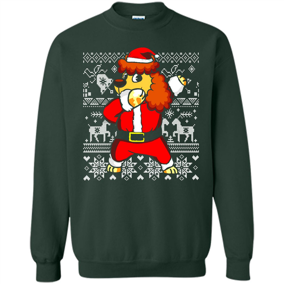 Dabbing Poodle Santa Christmas Holiday Sweatshirt - Sweatshirt