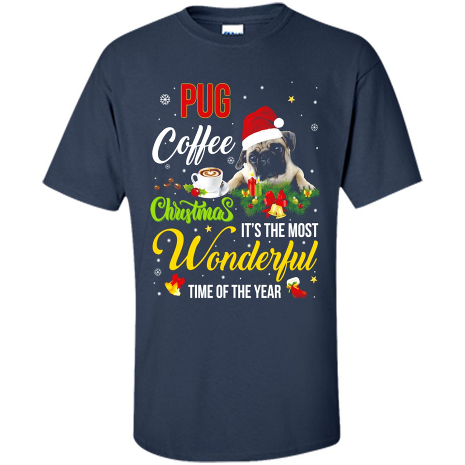 Pug Coffee Wonderful Christmas