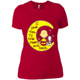 I LOVE YOU TO THE MOON AND BLACK CHARLIE BROWN AND SNOOPY