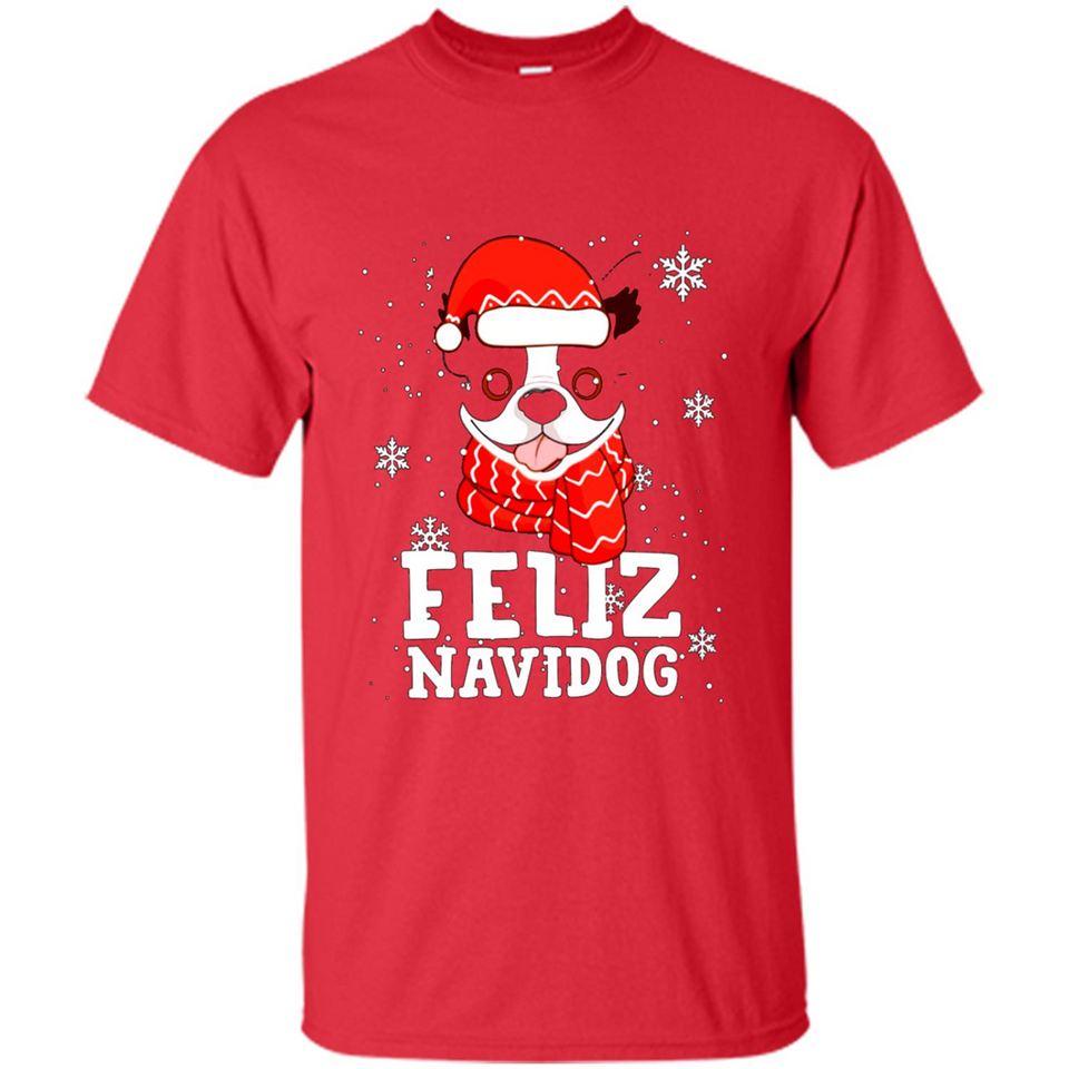 Feliz Navidog Boston Terrier Dog Ugly Xmas Sweater PING PONG