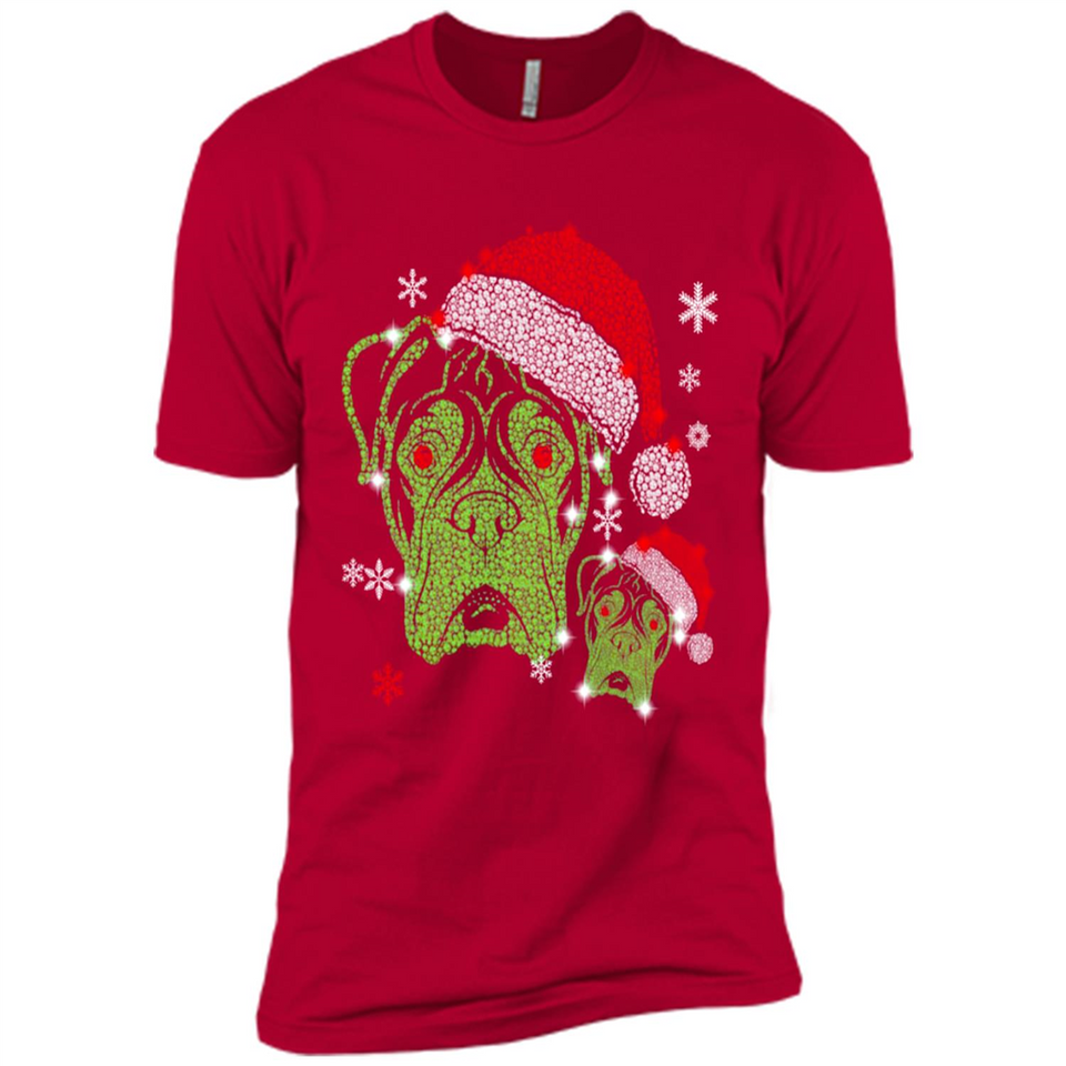 Boxer Dog diamond Christmas - Premium Short Sleeve T-Shirt