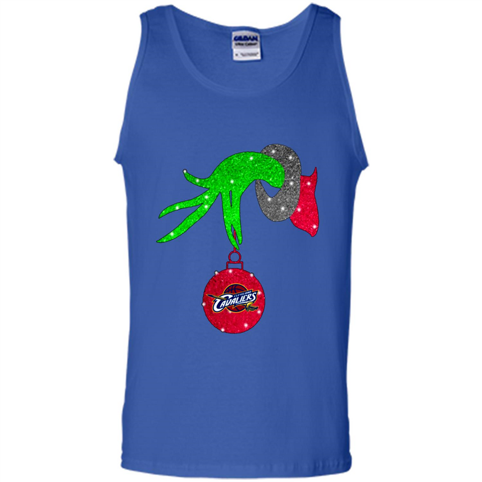 GRINCH HAND HOLDING CLEVELAND CAVALIERS GLITTER CHRISTMAS PINGPONG
