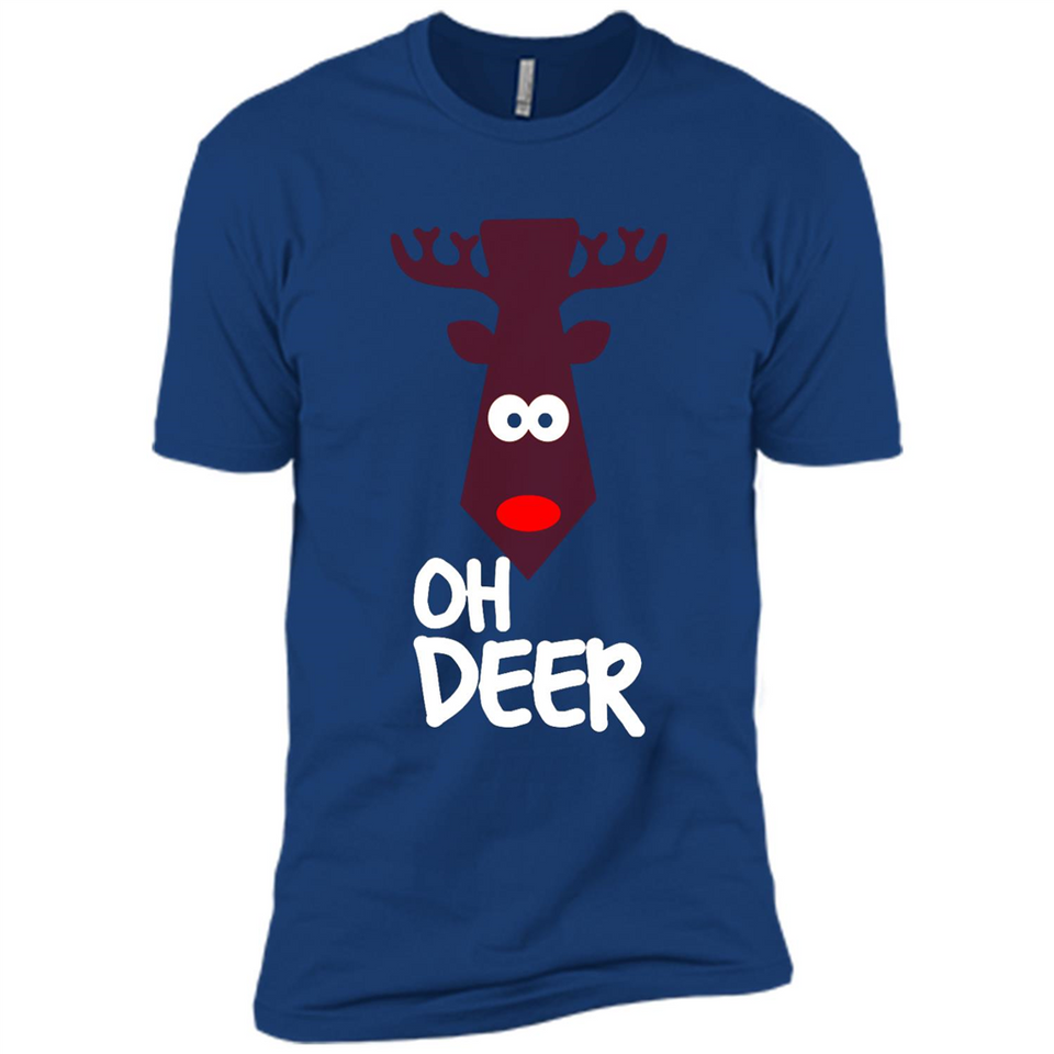 Oh Deer Christmas Reindeer Black mugs PINGPONG - Premium Short Sleeve T-Shirt