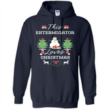 This Exterminator Loves Christmas Tree Shirt with Snowman