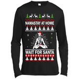 Namastay at home and wait for Santa Christmas - Canvas Long Sleeve T-Shirt