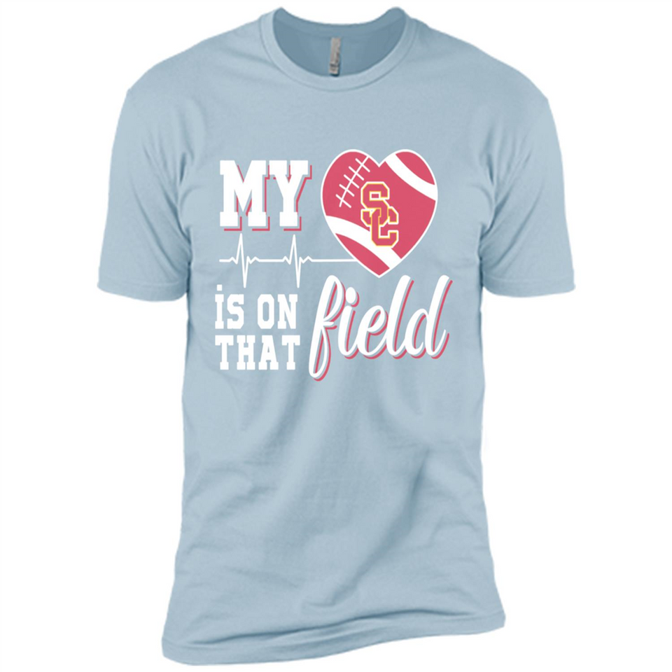 USC Trojans Football My Heart is on that Field - Premium Short Sleeve T-Shirt