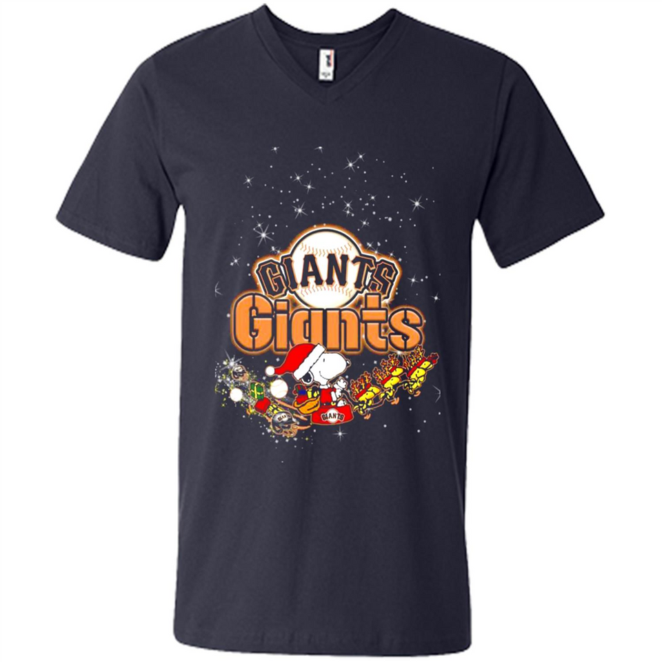 Snoopy Christmas San Francisco Giants - Men's V-Neck