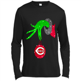 GRINCH HAND HOLDING CINCINNATI REDS GLITTER CHRISTMAS PINGPONG