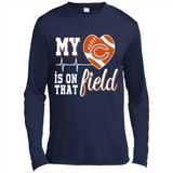 Chicago Bears Football My Heart is on that Field - Canvas Long Sleeve T-Shirt